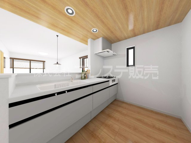 奈良市千代ヶ丘２丁目の新築一戸建のキッチン|キッチン完成イメージ／人気の対面キッチン♪