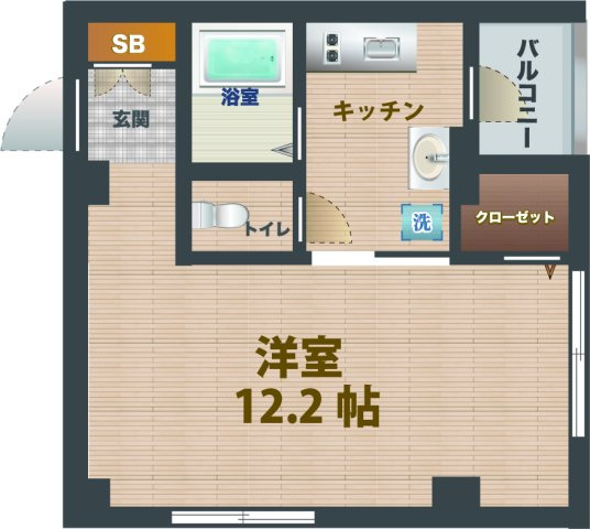 【間取り】 | IPLACE | 1Kのお部屋です。