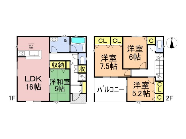 クワイエ　各務原市鵜沼川崎町第３　全１区画分譲の間取り|■1号棟　■ヤマダ不動産　株式会社リライフ　
■夢のマイホーム購入をフルサポートします！