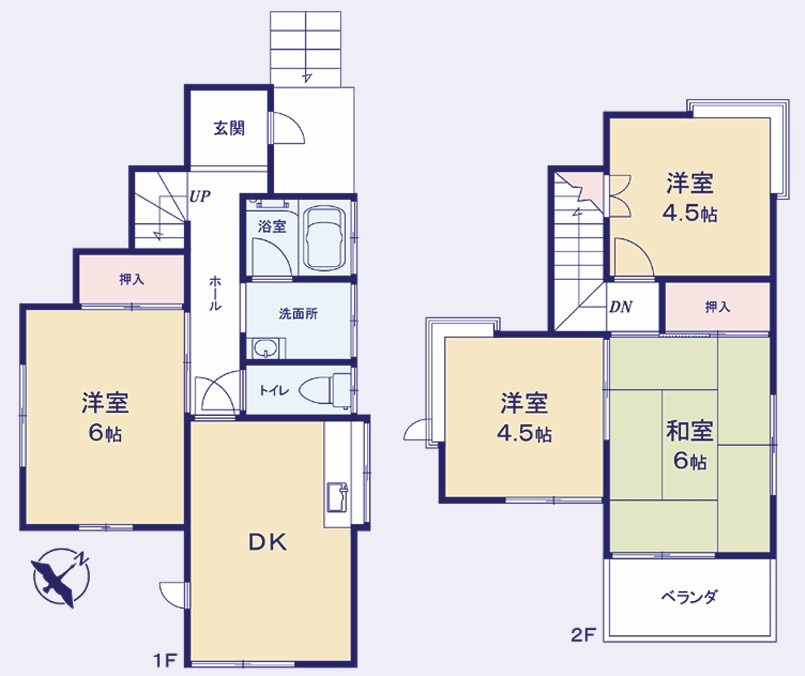 寄居町富田　中古戸建の間取り|図面と現況が異なる場合、現況を優先とします。