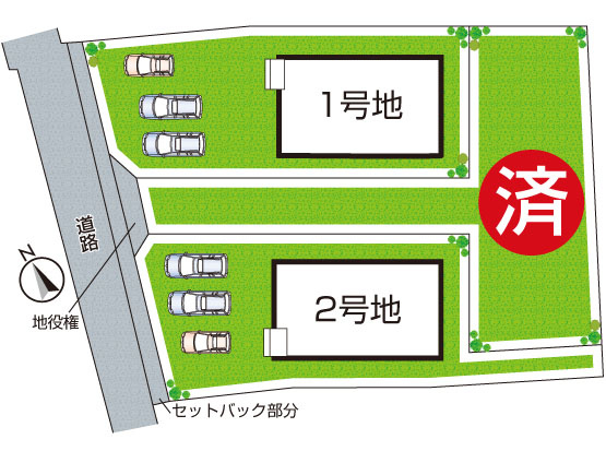 宝塚市中州　第1期　新築一戸建ての区画図|全3区画