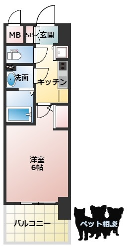 エスリードレジデンス大阪福島の間取り