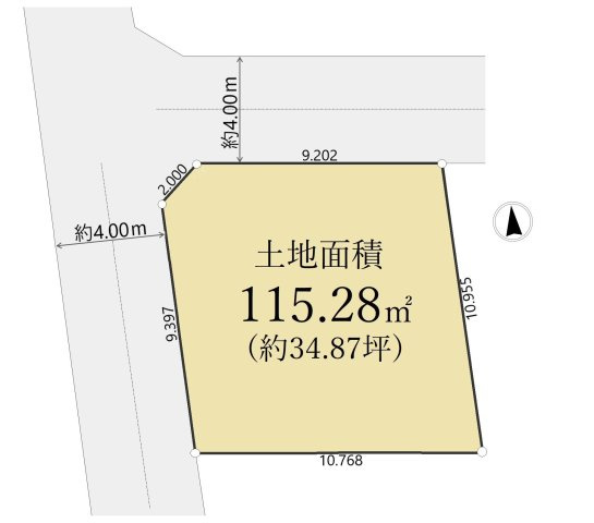 練馬区三原台2丁目 限定1区画の土地図|開放感あふれる角地の整形地
光と風を享受する心地よい立地です
フリープランで建築できます