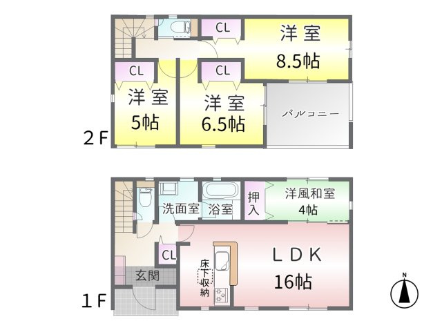 北区桐畑町(全2棟)の間取り