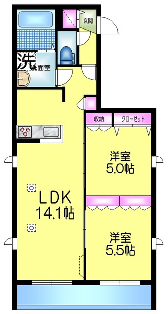 アポテカーサ浅草の間取り|★１フロア２世帯で窓の多い明るいお部屋です★
