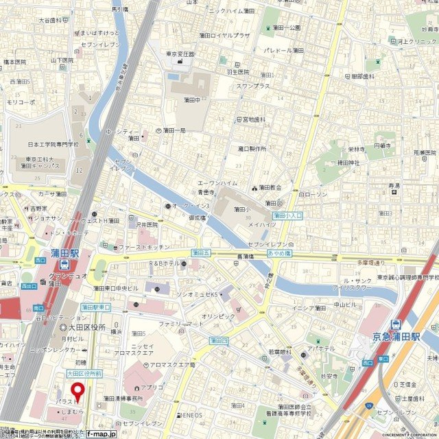 メインステージ蒲田Ⅱの地図