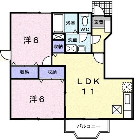 【間取り】 | ピュア　リブ　Ｃ