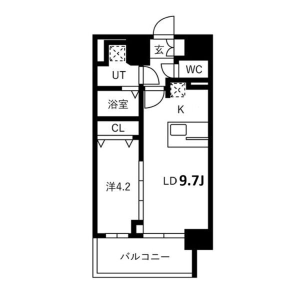 名古屋市北区金城２丁目の賃貸マンションの間取り
