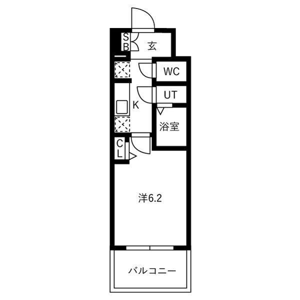 名古屋市北区金城２丁目の賃貸マンションの間取り
