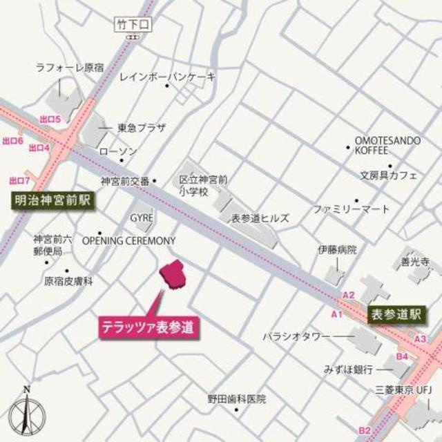 テラッツァ表参道の地図