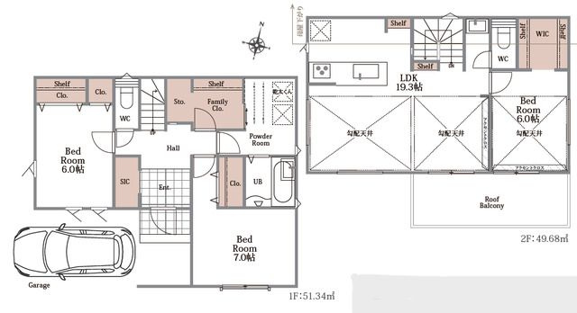 中野区大和町4丁目　新築戸建の間取り|間取り図

現地ご見学希望・資料請求などお気軽にお問い合わせ下さい！
03-5990-5201