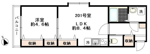 シャルムソレイユ２の間取り