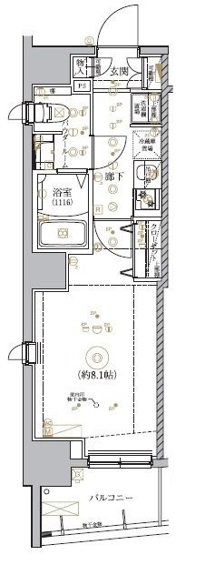 RELUXIA門前仲町の間取り|間取りです。