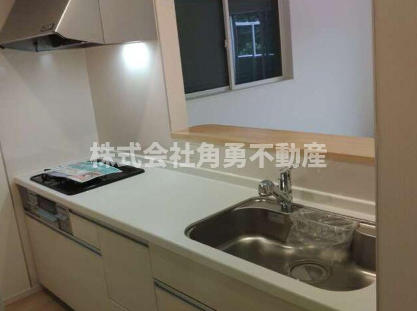 海老名市今里第8　新築一戸建て　1号棟の内観：施工例|《施工例》キッチン