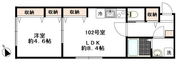 シャルムソレイユ２の間取り