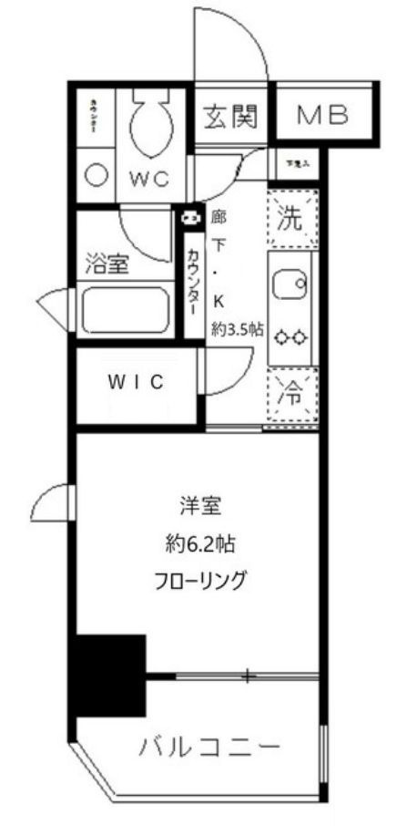 パークリュクス東麻布monoの間取り|間取りです。