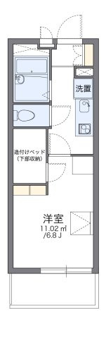 レオパレスメトロ六番町の間取り