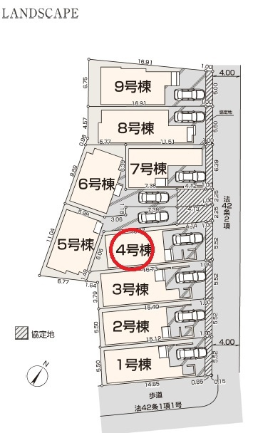 八王子市並木町～全９棟～の区画図
