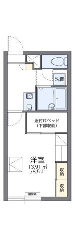 レオパレスシャルマンの間取り|代表的な間取のため実際の間取とは異なる場合があります