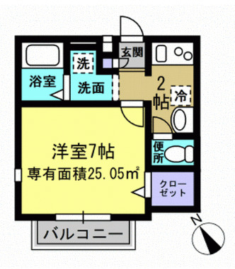 杉並区阿佐谷北１丁目のアパートの間取り