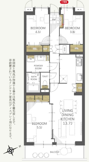 ライオンズマンション川越の間取り