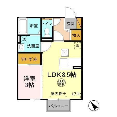 サングリエ　Bの間取り|間取図
