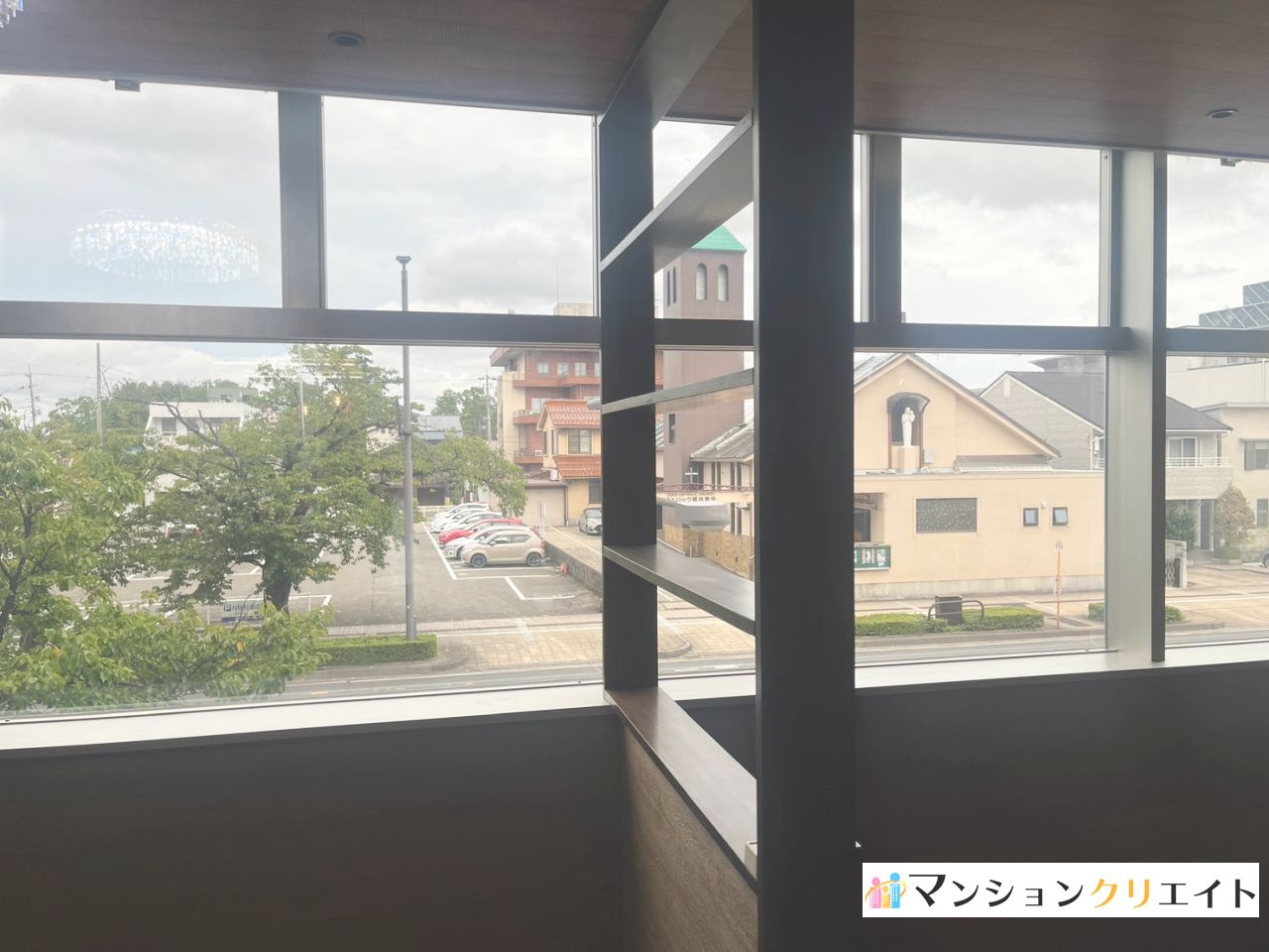 プレミスト大手さくら通りの展望|ワークスペースからの眺望。外を眺めながら仕事が出来ます