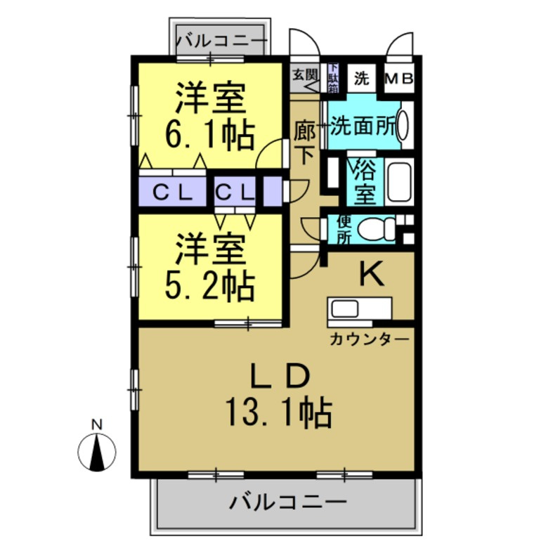 緒川プラザの間取り