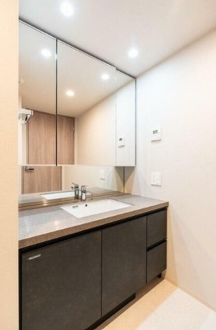 新宿区愛住町の賃貸マンションの洗面所