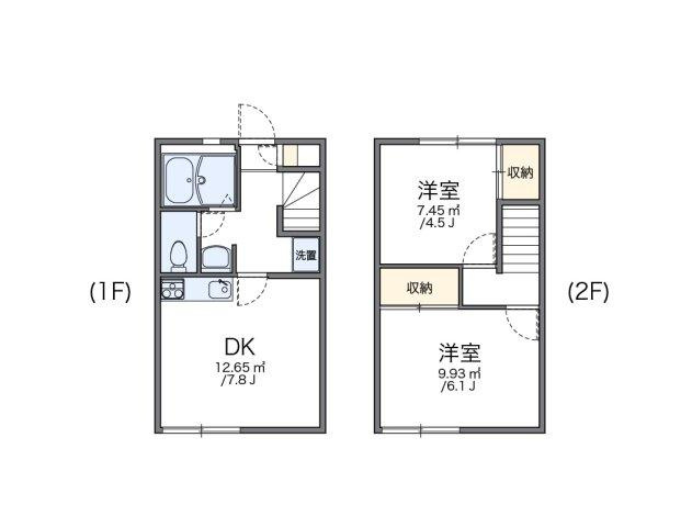 レオパレス高木の間取り|代表的な間取のため実際の間取とは異なる場合があります