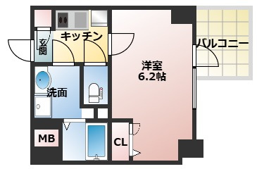 S-RESIDENCE新大阪Rishの間取り