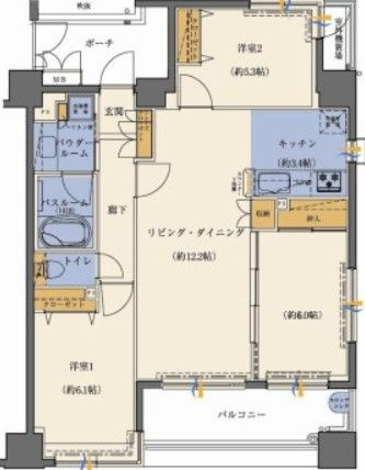 ガーラ・レジデンス一之江の間取り|間取りです。