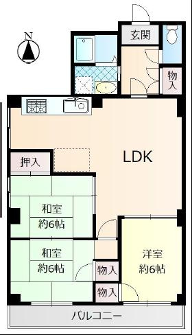 ふぁいん苦楽園の間取り