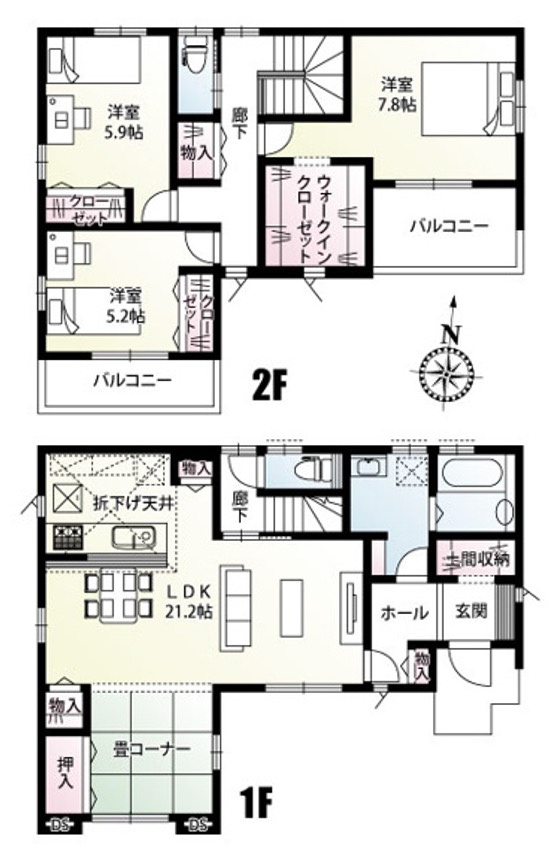 [新築住宅] 坂戸市鎌倉町 全6区画の間取り