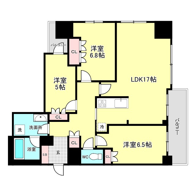 パークタワー大阪中之島フロントの間取り