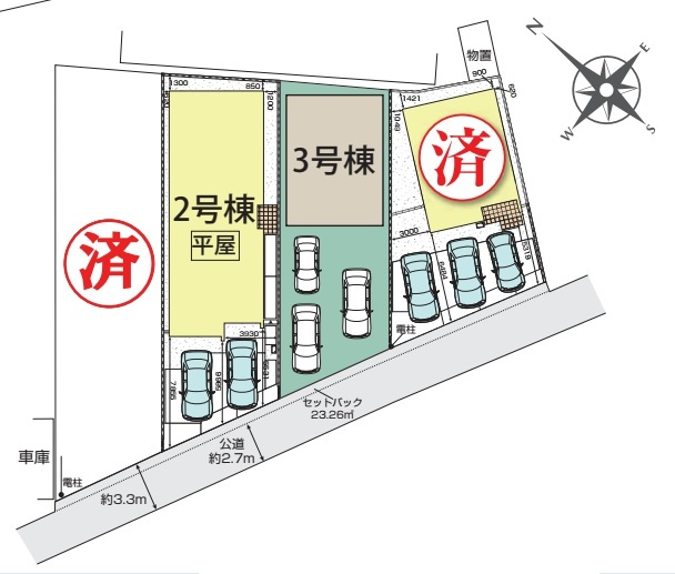 上尾市領家　3期　新築一戸建て　ブルーミングガーデン　03の区画図|3号棟