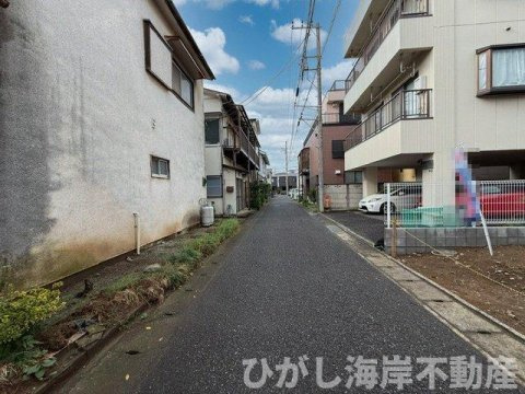平塚市平塚２丁目　売地の前面道路含む現地写真|現地外観