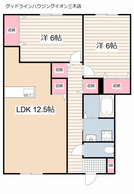 メゾンひまわりの間取り