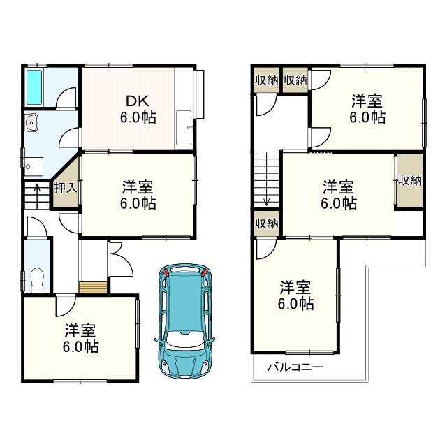 喜多町戸建の間取り