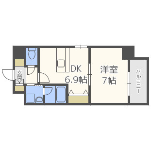 ISM谷町六丁目(旧プライムアーバン安堂寺)の間取り