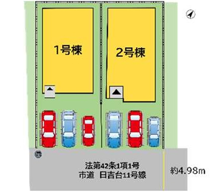 八幡西区日吉台1丁目3期の区画図