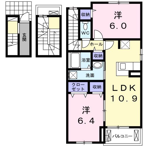 フェリチタ　ナギの木の間取り