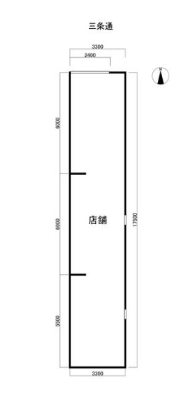 橋西町店舗の間取り