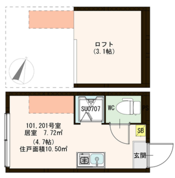 ハーモニーテラスＫ赤羽の間取り