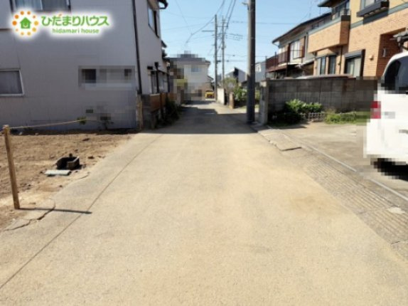 野田市中根65番　売地　48坪の前面道路含む現地写真|接道：北側4ｍ私道
