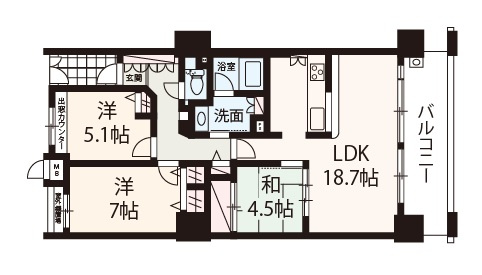 【間取り】 | タワーズランド北野田サウスタワー | 降り注ぐ陽光と爽快な眺望が魅力！9階部分・南向き、3LDKの間取り。内覧をご希望の際はお気軽にお電話ください！