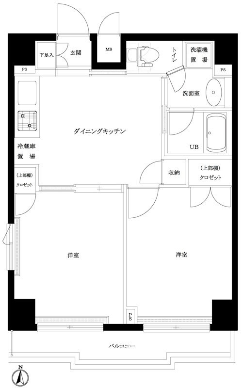 ルーブル上鷺宮弐番館 の間取り|間取りです。
