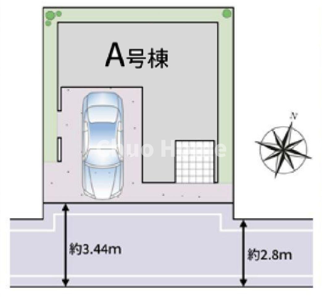 葛飾区立石3丁目新築分譲住宅の区画図|【区画図】南道路！