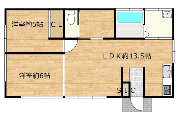 東茨城郡大洗町五反田　中古戸建の間取り