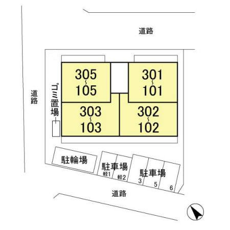 クレッセントコートの区画図